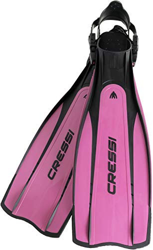 Cressi Pro Light Open Heel Tauchen Flossen, Schwarz/Rosa, M/L (41/43)