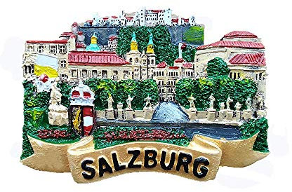 Salzburg, Österreich, 3D-Kühlschrankmagnet, Reise-Souvenir, Geschenk, Dekoration für Zuhause und Küche, Magnetaufkleber, Österreich, Salzburg, Kühlschrankmagnet-Kollektion