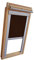 Verdunkelungsrollo THERMO Alu-Rückseite für VELUX Dachfenster TYP GGL/GPL - 606 oder S06 - Farbe Dunkelbraun - mit Aluminium Seitenschienen - KLICK Montage