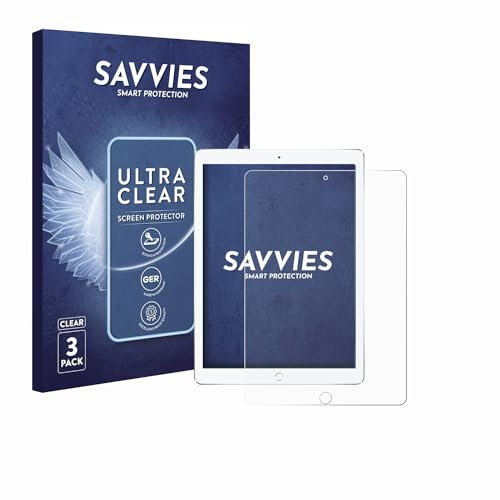 Savvies 3 Stück Schutzfolie für Apple iPad Pro 10.5 2017 Displayschutz-Folie Ultra-Transparent