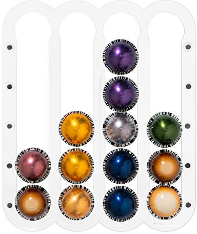 Demi's Home Support magnétique pour capsules Nespresso Vertuo - Montage sur réfrigérateur - Transparent