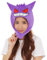 SAZAC Pokemon Gengar Kigurumi Hut Halloween Kostüm Cosplay Beanie mit Ohrenklappen, Violett, Einheitsgröße