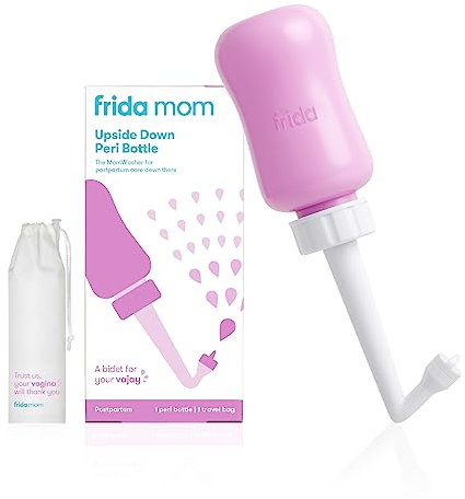 Frida Mom Upside Down Peri-Flasche für die postpartale Pflege | Tragbares Bidet Dammreinigung und Erholung für frischgebackene Mütter, das Original Fridababy MomWasher