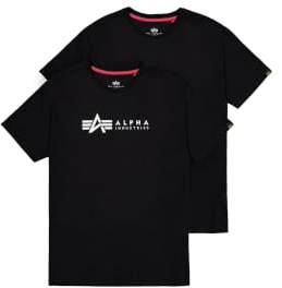 Alpha Industries Herren Alpha Label T-Shirt 2er Pack