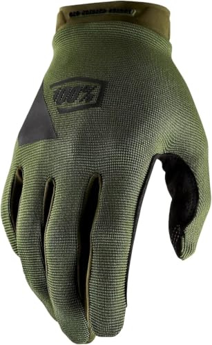 100% GUANTES RIDECAMP Handschuhe, Armeegrün/Schwarz - S