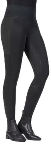 HKM Kinder Reitleggings Cosy dunkelblau Silikon Vollbesatz