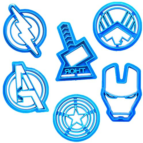 Plastic Cookie Cutters,6 Pieces Fondant Cutter Set,Cartoon Biscuit Cutter,Cartoon Cookie Impression Cutter,Sugar Craft Cake Decoration