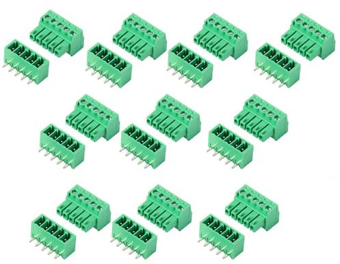 10 paia 15EDGK3.81 KF2EDG passo 3,81 mm vite plug-in morsettiera PCB connettore Pluggable maschio femmina (aghi curvi, 11P)