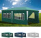 Herrselsam Pavillon 3x6m Garten pavillon Wasserdicht mit 6 Seitenwänden und 4 Fenstern Stabil Gartenpavillon UV-Schutz Wasserdicht Partyzelt Gartenzelt für Freien, Party, Hochzeit, Grün
