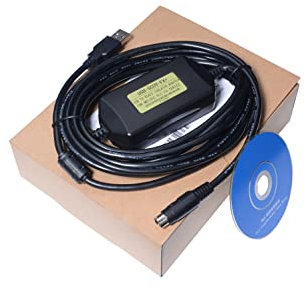 Washinglee Cable de programación aislado para Mitsubishi PLC FX3U y FX Series, para Taiwán Shihlin AX Series, para FX2N/FX1N/1S/FX3U/3GA, para reemplazo USB-SC09-FX, 6 pies