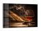 DEQORI Glasbild Echtglas | Motiv Whiskeyglas und Zigarre | horizontal einteilig 90x60 cm | schöne Dekoration | Wandbild für Wohnzimmer, Schlafzimmer, Flur & Küche | moderne Wanddeko