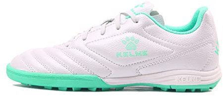 KELME Herren Fußballschuhe Fußgewölbeunterstützung Stollen Professioneller Futsal-Sneaker Atmungsaktiv Sportliche Fußballschuhe für Outdoor Indoor TF, Awhite, 41.5 EU
