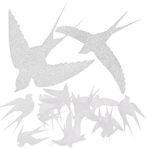 Yardwe 23 Stück Anti Kollision Vogel Aufkleber Prism Fensteraufkleber Haftet Abziehbilder Fensterbilder Fensterfolie Wandbilder für Vogelschutz Fenster Glas Deko