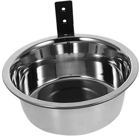 POPETPOP 1 set Wall Mounted Elevated Dog Bowl small dog bowls elevated water bowls wall mounted pet bowls dog bowl elevated raised cat food bowls cat bowl Stainless steel outdoor container