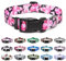 Mercano Hundehalsband Verstellbares, Weich Nylon Komfort & Robuster Gemustertes Hunde Halsband für Kleine Mittlere Große Hunde Welpen Katzen (M, Hund Camo Pink)