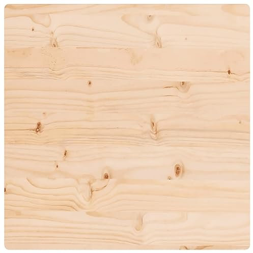 Tidyard Tischplatte Massivholzplatte Holzplatte Ersatztischplatte Holz Platte für Esstisch Couchtisch Massivholz Kiefer Quadratisch 40x40x2,5 cm