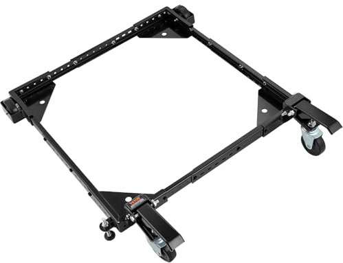 VEVOR Untergestell 317,5kg Podest Q235 Verstellbare Waschmaschinensockel mit 2 Richtungsräder + 2 Schwenkräder Einstellbare Größe 381x381mm bis 914x914mm Waschmaschinen Kühlschränke Computerservern