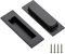 Ravinte 2 Pack Black Cabinet Pulls - Recessed Finger Pulls Sliding Door Handles Furniture Handles Kitchen Hardware for Cabinets (120mm Length), UKNQBS12040HS2