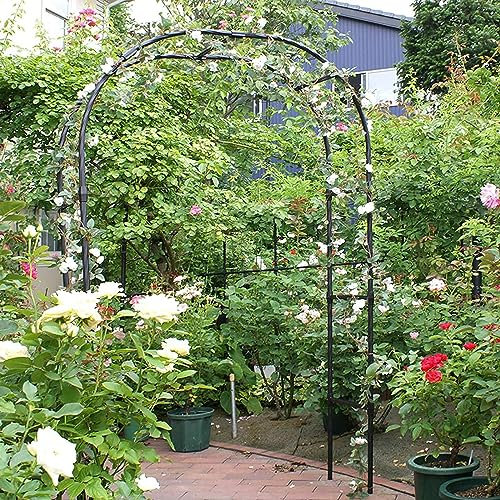GueTTO Rankgitter Verzinkt Rosenbogen Metall Torbogen Rankhilfe Für Kletterrosen Und Clematis Rosenspalier Gartenbogen Stabiles Rosengestell Rostfrei Rankenbogen,W350*H220cm