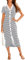 BTFBM Women Casual Summer Dresses Short Sleeve Striped Midi Dresses Decorative Button Ribbed Knit Dresses Party Dresses, Grey, M