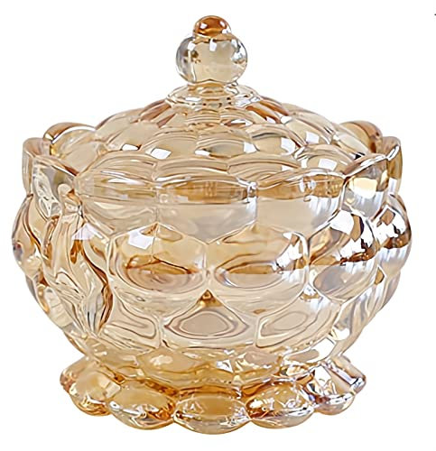 BgnEhRfL Sucrier avec Couvercle Sucrier Grand sucrier en Verre avec Couvercle, 35,2 onces (1000 ML) Sucrier en Cristal Support à épices for café et thé