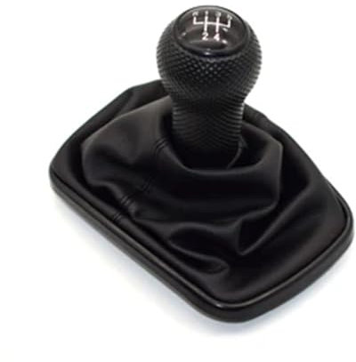 CMLGWL Schaltknauf Für 1999-2004 Für Golf 4 IV MK4 Für GTI R32 Bora Für Jetta 23mm 5/6 Geschwindigkeit Schwarz Rahmen Schaltknauf Hebel Gamasche Boot Schalthebel(5 Speed)