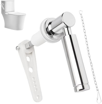 Toilet Flush Handle, Toilet Flush Handle Replacement Toilet Handles Flush Lever, Toilet Cistern Handle for Tank WC Cistern with Chain Adjustable Arm