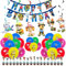 Geburtstagsdeko Jungen und Mädchen, Dog Patrol Geburtstag Deko, Kindergeburtstag Deko Set mit Luftballons, Happy Birthday Girlande, Hund Patrol Kuchen Deko, Spiralen als Party Dekoration