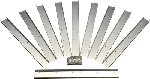 EliteKoopers 10Pcs Silver Fence Trellis Topper Bracket Extension Arms With Screws