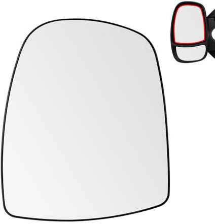SENZEAL Wing Mirror Glass Heated Upper Left Passenger Side for Renault Trafic MK2 Vauxhall Vivaro A Nissan Primastar 2001-2014 9636600QAH (Left)