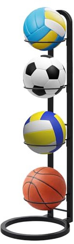 4 Stufiges Ballaufbewahrungsregal, Removable Vertical Ballregal Fußball Ständer, Kohlenstoffstahl Mehrschichtiges Sportball-Display-Halter, Garage Organizer Für Sportgeräte, for Volleyball Football