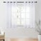 CUTEWIND Vorhänge Kurz mit Ösen Vorhänge Weiss Transparent Gardinen Küche Weiß Ösenvorhang Kurze Gardine Fenster für Schlafzimmer Wohnzimmer 2er Set, 122 cm Lang, 140 cm Breit