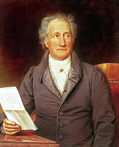 WACTWJNA Klassische Malerei Abstrakte Leinwandbilder Wandbild Kunstdrucke Johann Wolfgang von Goethe von Carl Stieler Leinwand Kunstdrucke Poster für Bürodekoration 60x90cm