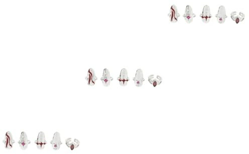 FRCOLOR 3sets Unique Design Nail Ring Women Ring Girls Nail Tip Jewelry for Occasions