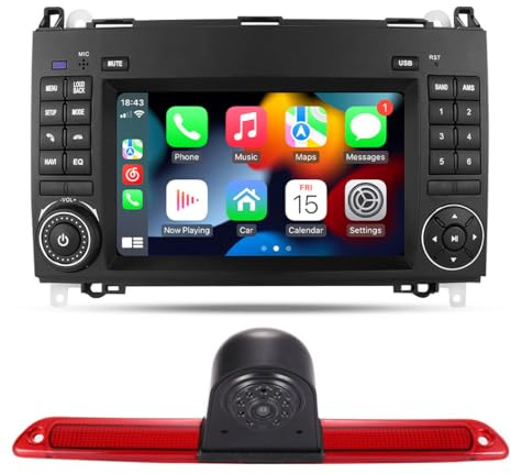 Android Autoradio mit Navi GPS Carplay Canbus+HD Nachtsicht Bremsleuchte Rückfahrkamera Ersatz für Mercedes Benz Sprinter B906 309 310 311 313 314 315 318 319 316LGT 316NGT/209 210 211 213 214 215 216