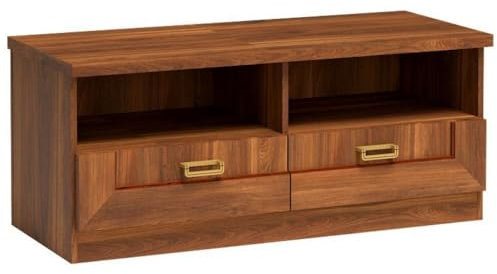 Lowboard Wohnzimmerschrank Fernsehschrank rustikal 2 Fächer Schubladen in Alt Eiche Alteiche 118x50,5x49,5 cm