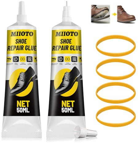 Miioto Colla Scarpe, Colle Scarpe Professionale, Colla per Pelle, Adesivo Impermeabile e ad Asciugatura Rapida per Scarpe da Ginnastica, Scarpe in Pelle, Stivali da Pioggia -100g