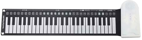 Tastiera per pianoforte arrotolabile - Tastiera elettronica musicale | educativa | Pianoforte a mano pieghevole a 49 tasti, tastiera per pianoforte digitale elettrica portatile, tastiera da viaggi