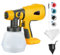 Spruzzatore di colore cordless compatibile con batteria Dewalt da 18 V-20 V, pistola a spruzzo elettrica a mano con 4 ugelli, 3 modelli di spruzzo, contenitore da 1000 ml, per pareti e mobili (Yellow