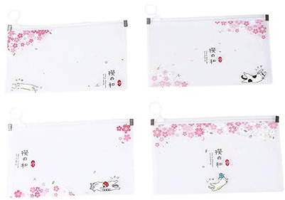 Gadpiparty 4stücke Dekorative Aufbewahrungstasche wasserdichte Maskentasche Cartoon-kulturbeutel Gemischte Farben Für Reisen Urlaub Und Organisation