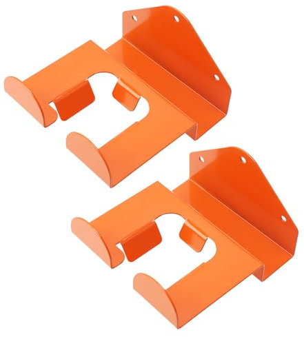 YOPOTIKA Lot de 2 support mural pour débroussailleuse à gazon lourd travail, porte outils mural pour coupe-herbes, outils de rangement pour garage, débroussailleuse, taille-haies