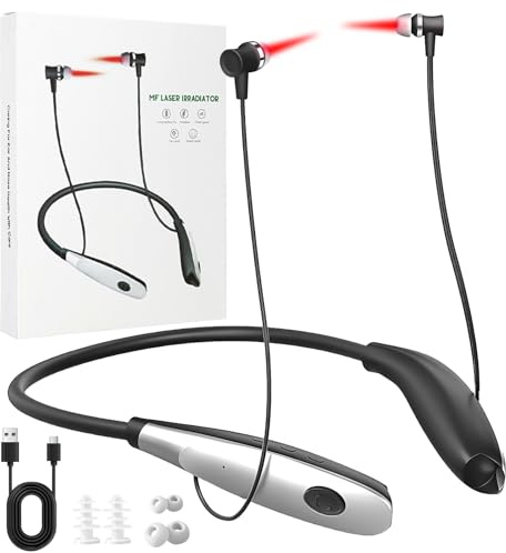 Tinnitus Kopfhörer, Tinnitus Infrarot OhrstöPsel Nase Infrarot, Tinnitus Gerät, 2-in-1 Tinniplug für Nase Ohren, Tragbares Tinnitus Linderungsgerät