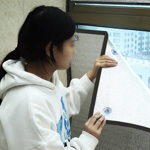 Doppelseitige Aluminium-Fenster-Isolierfolie für effektive Energieeinsparung und Lichtkontrolle, 8 mm (110 x 100 cm)