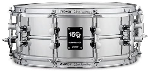 SONOR KS 1465 SDS CC KOMPRESSOR 14 X 6.5 Steel Chrome 150TH Birthday Snare Drum
