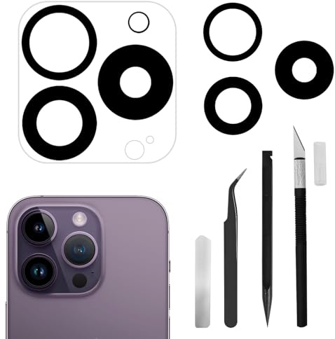 Girihe 1 Set Camera Lens Replacement for phone 13 Pro/Pro Max, Original Back Camera Lens Replacement with Adhesive Preinstalled and Repairing Tool Kit Anti Lens Scratch Waterproof