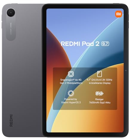 XIAOMI REDMI Pad 2, Tablet 4+128GB, Grigio Grafite, Snapdragon 6s Gen 2