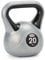 York Fitness Vinyl Kettlebell 14 kg - Home Gym Equipment Perfekt für Bodybuilding Gewichtheben Training Kettleball