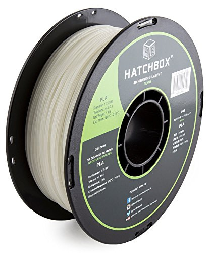 HATCHBOX 1,75 mm nachtleuchtfarbe PLA-Filament für 3D-Drucker - 1 kg-Spule - Maßgenauigkeit +/- 0,05 mm