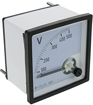 BeMatik - Compteur carré électrique analogique 72x72mm 500V voltmètre