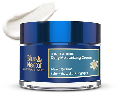 Blue Nectar Anti Aging Cream for Women for Wrinkles & Fine Lines with Plant Based Vitamin C & Vitamin E (14 Herbs, 50g)